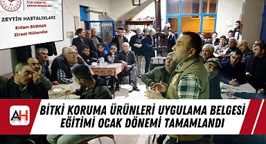 Bitki Koruma Ürünleri Uygulama Belgesi Eğitimi Ocak Dönemi Tamamlandı