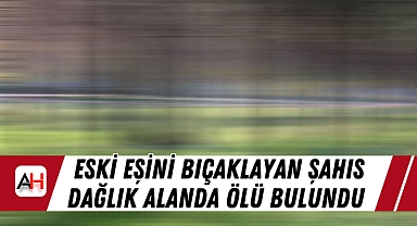 Eski Eşini Bıçaklayan Şahıs Dağlık Alanda Ölü Bulundu