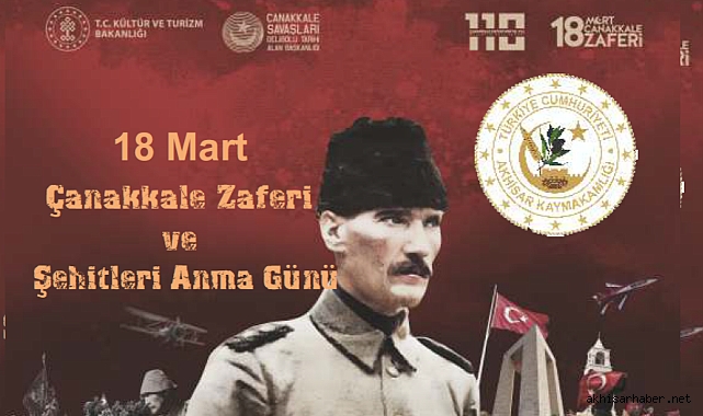 Akhisar'da 18 Mart Çanakkale Zaferi ve Şehitleri Anma Günü Programı açıklandı