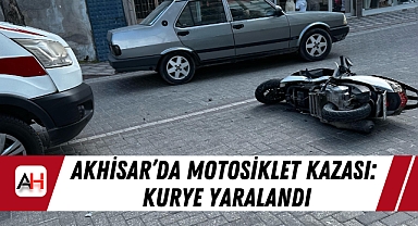Akhisar'da Motosiklet Kazası: Kurye Yaralandı