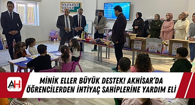 Minik Eller Büyük Destek! Akhisar'da Öğrencilerden İhtiyaç Sahiplerine Yardım Eli