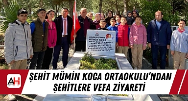 Şehit Mümin Koca Ortaokulu'ndan Şehitlere Vefa Ziyareti