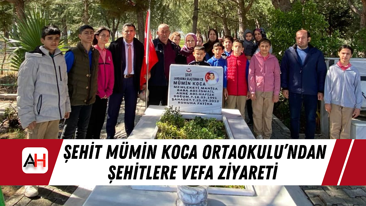 Şehit Mümin Koca Ortaokulu'ndan Şehitlere Vefa Ziyareti