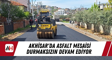 Akhisar'da Asfalt Mesaisi Durmaksızın Devam Ediyor