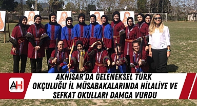 Akhisar'da Geleneksel Türk Okçuluğu İl Müsabakalarında Hilaliye ve Şefkat Okulları Damga Vurdu