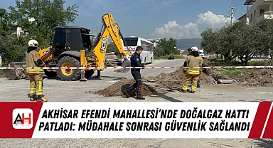 Akhisar Efendi Mahallesi'nde Doğalgaz Hattı Patladı: Müdahale Sonrası Güvenlik Sağlandı