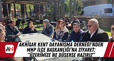 Akhisar Kent Dayanışma Derneği'nden MHP İlçe Başkanlığı'na Ziyaret: 