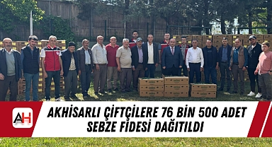 Akhisarlı Çiftçilere 76 Bin 500 Adet Sebze Fidesi Dağıtıldı