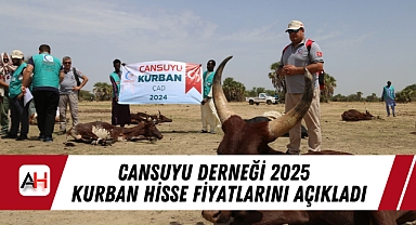 Cansuyu Derneği 2025 Kurban Hisse Fiyatlarını Açıkladı
