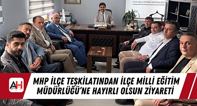 MHP İlçe Teşkilatından İlçe Milli Eğitim Müdürlüğü'ne Hayırlı Olsun Ziyareti