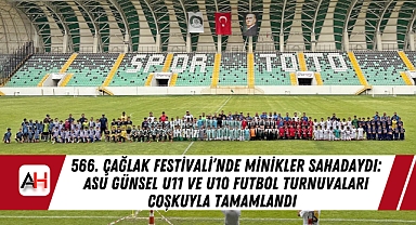 566. Çağlak Festivali'nde Minikler Sahadaydı: Asu Günsel U11 ve U10 Futbol Turnuvaları Coşkuyla Tamamlandı