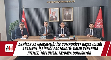 Akhisar Kaymakamlığı ile Cumhuriyet Başsavcılığı Arasında İşbirliği Protokolü: Kamu Yararına Hizmet, Toplumsal Faydaya Dönüşüyor