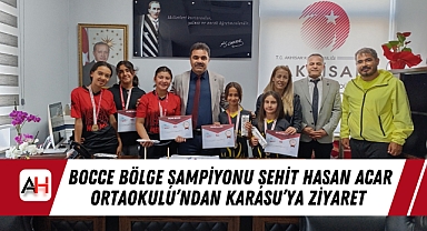 Bocce Bölge Şampiyonu Şehit Hasan Acar Ortaokulu'ndan Karasu'ya Ziyaret
