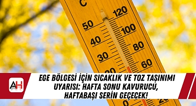 Ege Bölgesi İçin Sıcaklık ve Toz Taşınımı Uyarısı: Hafta Sonu Kavurucu, Haftabaşı Serin Geçecek!