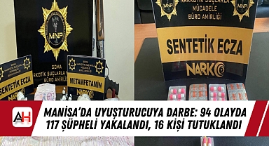 Manisa'da Uyuşturucuya Darbe: 94 Olayda 117 Şüpheli Yakalandı, 16 Kişi Tutuklandı