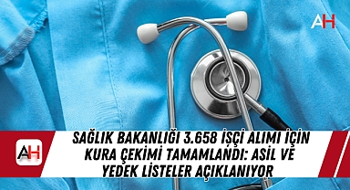 Sağlık Bakanlığı 3.658 İşçi Alımı İçin Kura Çekimi Tamamlandı: Asil ve Yedek Listeler Açıklanıyor