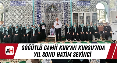 Söğütlü Camii Kur'an Kursu'nda Yıl Sonu Hatim Sevinci