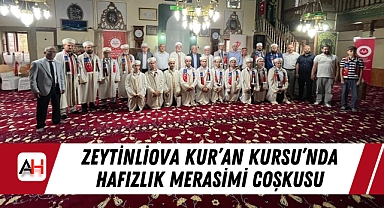 Zeytinliova Kur'an Kursu'nda Hafızlık Merasimi Coşkusu