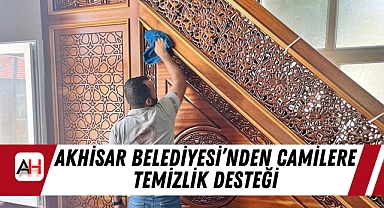 Akhisar Belediyesi’nden Camilere Temizlik Desteği