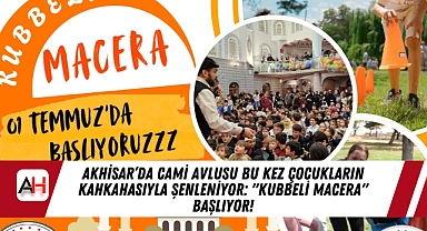 Akhisar’da Cami Avlusu Bu Kez Çocukların Kahkahasıyla Şenleniyor: 