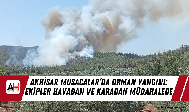 Akhisar Musacalar’da Orman Yangını: Ekipler Havadan ve Karadan Müdahalede