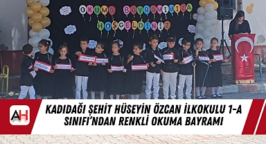 Kadıdağı Şehit Hüseyin Özcan İlkokulu 1-A Sınıfı'ndan Renkli Okuma Bayramı