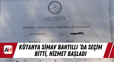 Kütahya Simav Bahtıllı 'Da Seçim Bitti, Hizmet Başladı