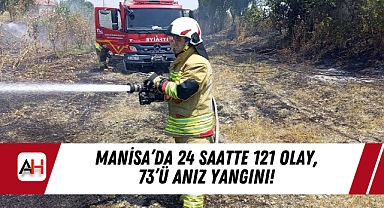 Manisa'da 24 Saatte 121 Olay, 73'ü Anız Yangını!