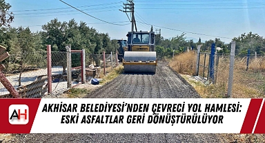 Akhisar Belediyesi'nden Çevreci Yol Hamlesi: Eski Asfaltlar Geri Dönüştürülüyor