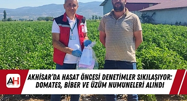 Akhisar’da Hasat Öncesi Denetimler Sıkılaşıyor: Domates, Biber ve Üzüm Numuneleri Alındı