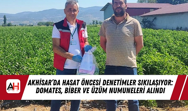 Akhisar’da Hasat Öncesi Denetimler Sıkılaşıyor: Domates, Biber ve Üzüm Numuneleri Alındı