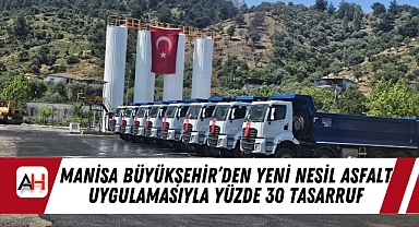 Manisa Büyükşehir'den Yeni Nesil Asfalt Uygulamasıyla Yüzde 30 Tasarruf