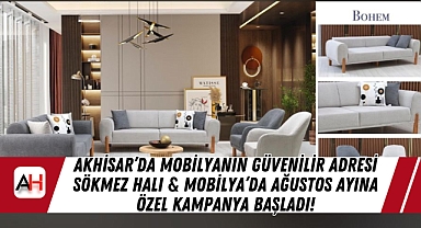 Akhisar’da sadece eski hastane yolunda bulunan Sökmez halı ve mobilya