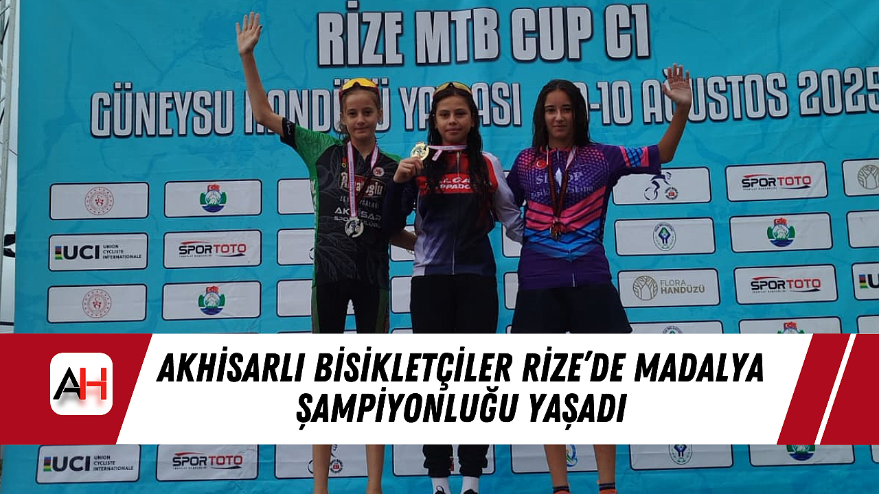Akhisarlı Bisikletçiler Rize’de Madalya Şampiyonluğu Yaşadı