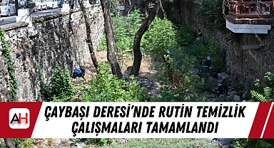 Çaybaşı Deresi’nde Rutin Temizlik Çalışmaları Tamamlandı