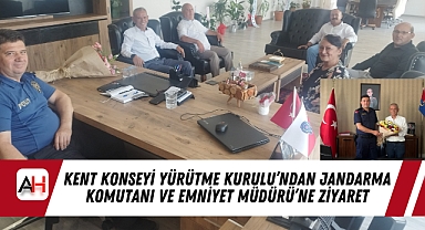 Kent Konseyi Yürütme Kurulu'ndan Jandarma Komutanı ve Emniyet Müdürü'ne Ziyaret