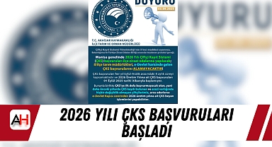 2026 Yılı ÇKS Başvuruları Başladı