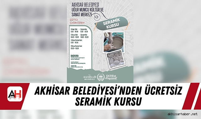 Akhisar Belediyesi’nden Ücretsiz Seramik Kursu