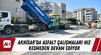 Akhisar'da Asfalt Çalışmaları Hız Kesmeden Devam Ediyor