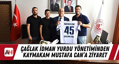 Çağlak İdman Yurdu Yönetiminden Kaymakam Mustafa Can’a Ziyaret