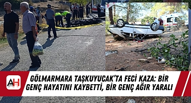 Gölmarmara Taşkuyucak'ta Feci Kaza: Bir Genç Hayatını Kaybetti, Bir Genç Ağır Yaralı
