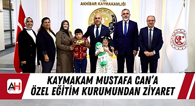 Kaymakam Mustafa Can'a Özel Eğitim Kurumundan Ziyaret