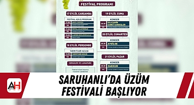 Saruhanlı'da Üzüm Festivali Başlıyor