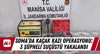 Soma’da Kaçak Kazı Operasyonu: 3 Şüpheli Suçüstü Yakalandı