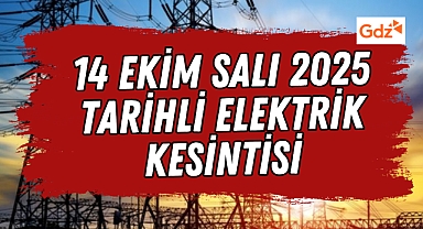 14 Ekim Salı 2025 tarihli elektrik kesintisi