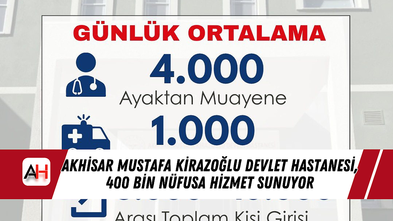 Akhisar Mustafa Kirazoğlu Devlet Hastanesi, 400 Bin Nüfusa Hizmet Sunuyor
