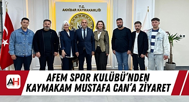 AFEM Spor Kulübü’nden Kaymakam Mustafa Can’a Ziyaret