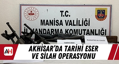 Akhisar'da Tarihi Eser ve Silah Operasyonu