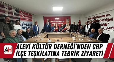Alevi Kültür Derneği'nden CHP İlçe Teşkilatına Tebrik Ziyareti