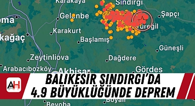 Balıkesir Sındırgı'da 4.9 Büyüklüğünde Deprem